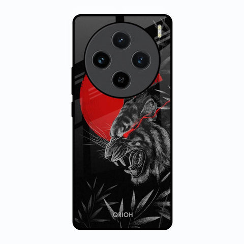 Red Moon Tiger Glossy Case for Vivo X100 5G