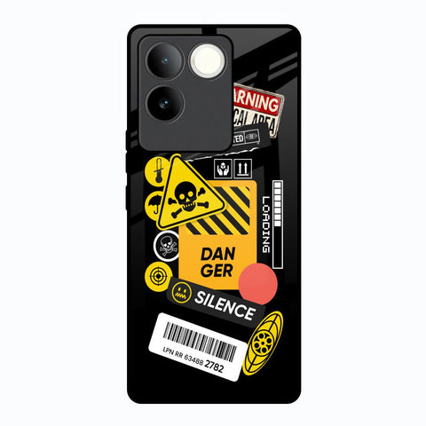 Danger Signs Glossy Case for Vivo T2 Pro 5G