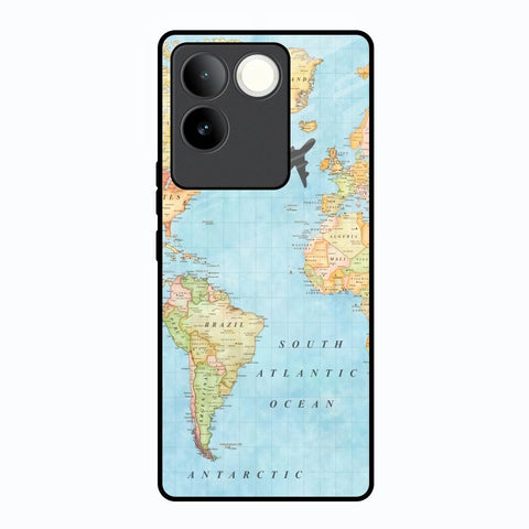 Travel Map Glossy Case for Vivo T2 Pro 5G