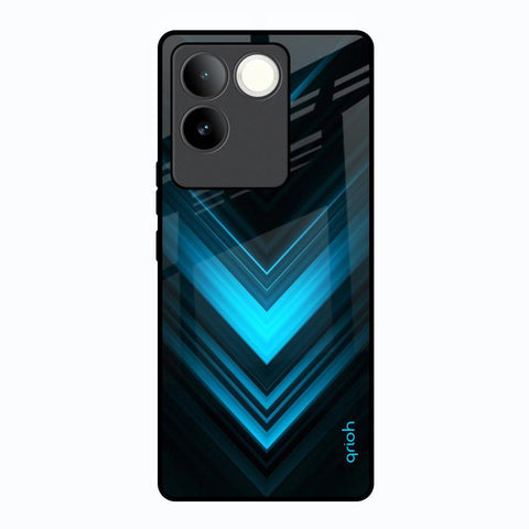 Vertical Blue Arrow Glossy Case For Vivo T2 Pro 5G