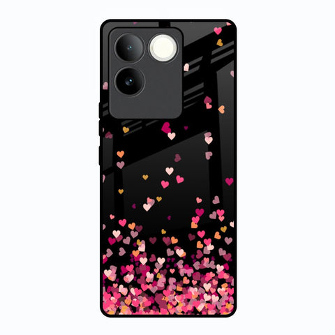 Heart Rain Fall Glossy Case For Vivo T2 Pro 5G