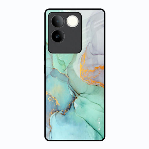 Green Marble Glossy Case for Vivo T2 Pro 5G