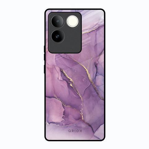 Purple Gold Marble Glossy Case for Vivo T2 Pro 5G