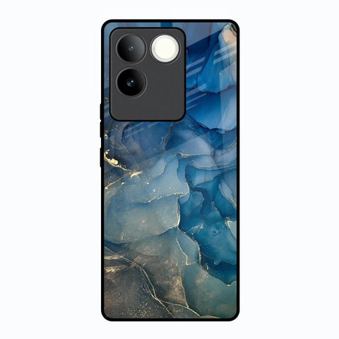 Blue Cool Marble Glossy Case for Vivo T2 Pro 5G
