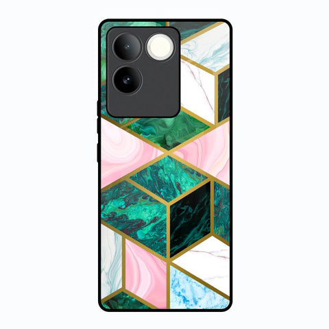 Seamless Green Marble Glossy Case for Vivo T2 Pro 5G