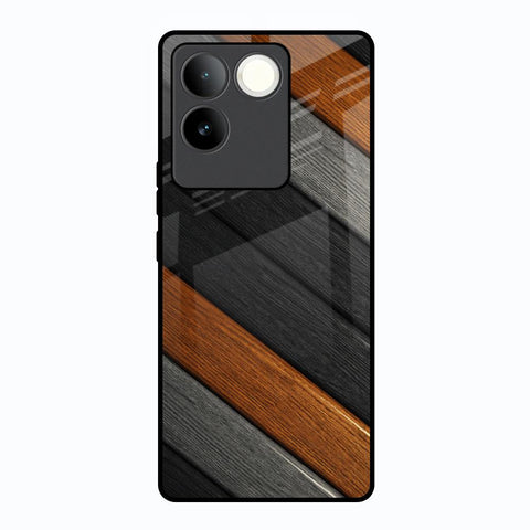 Tri Color Wood Glossy Case for Vivo T2 Pro 5G