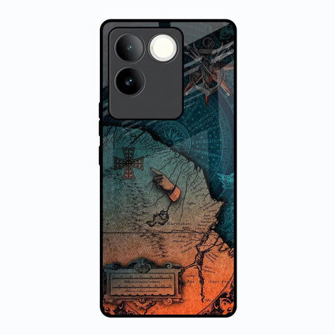 Geographical Map Glossy Case for Vivo T2 Pro 5G