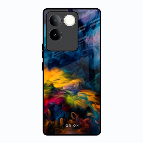 Multicolor Oil Painting Glossy Case for Vivo T2 Pro 5G
