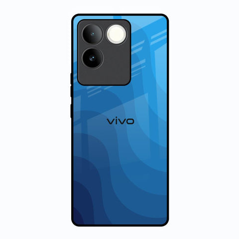 Blue Wave Abstract Glossy Case for Vivo T2 Pro 5G