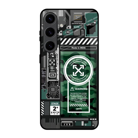 Green Camo Circuit Glossy Case for Samsung Galaxy S24 5G
