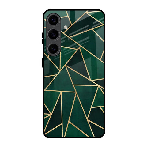 Abstract Green Glossy Case For Samsung Galaxy S24 5G