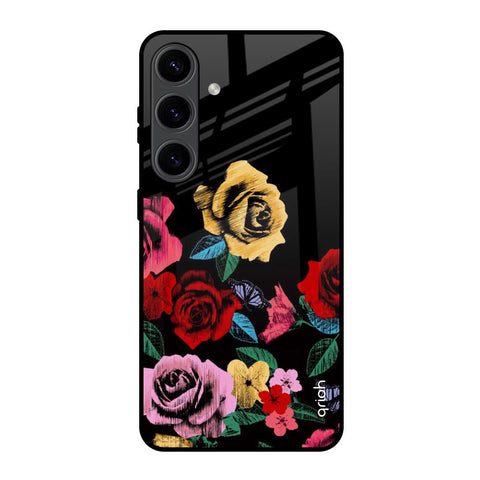 Floral Decorative Glossy Case For Samsung Galaxy S24 5G