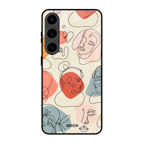 Abstract Faces Glossy Case for Samsung Galaxy S24 5G