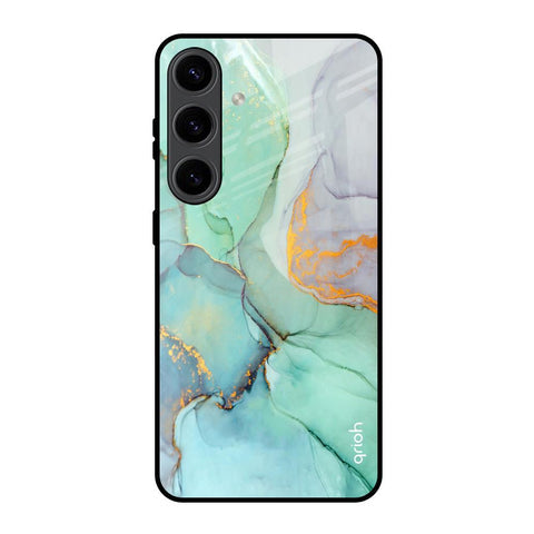 Green Marble Glossy Case for Samsung Galaxy S24 5G