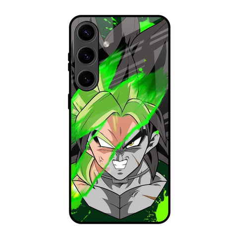 Anime Green Splash Glossy Case for Samsung Galaxy S24 5G