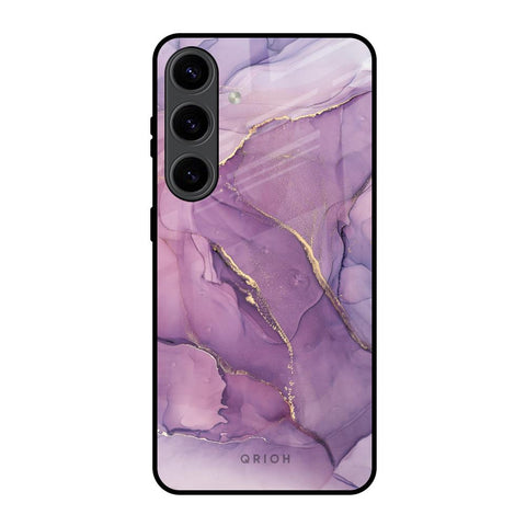 Purple Gold Marble Glossy Case for Samsung Galaxy S24 5G