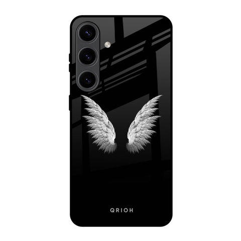 White Angel Wings Glossy Case for Samsung Galaxy S24 5G