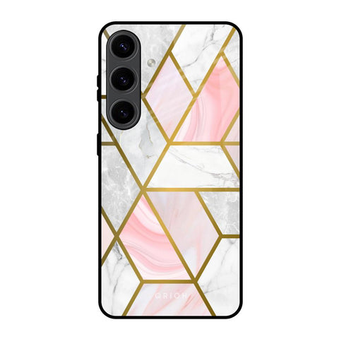 Geometrical Marble Glossy Case for Samsung Galaxy S24 5G