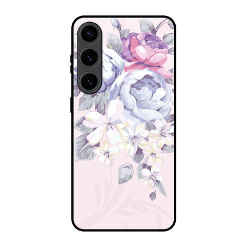 Elegant Floral Glossy Case for Samsung Galaxy S24 5G
