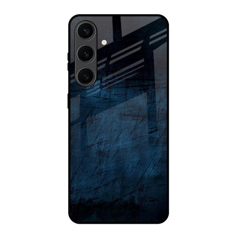 Dark Blue Grunge Glossy Case for Samsung Galaxy S24 Plus 5G