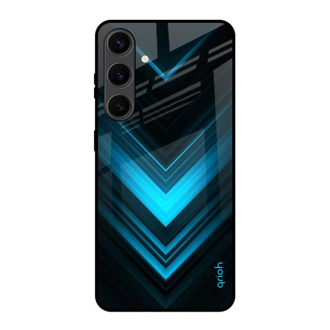 Vertical Blue Arrow Glossy Case For Samsung Galaxy S24 Plus 5G