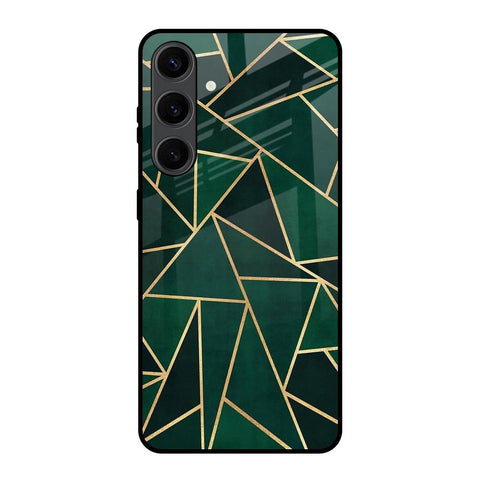Abstract Green Glossy Case For Samsung Galaxy S24 Plus 5G