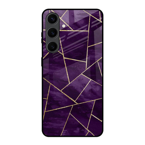 Geometric Purple Glossy Case For Samsung Galaxy S24 Plus 5G