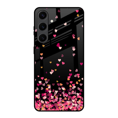 Heart Rain Fall Glossy Case For Samsung Galaxy S24 Plus 5G