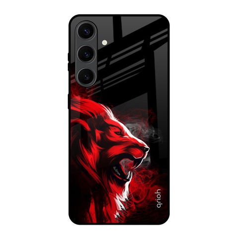Red Angry Lion Glossy Case for Samsung Galaxy S24 Plus 5G