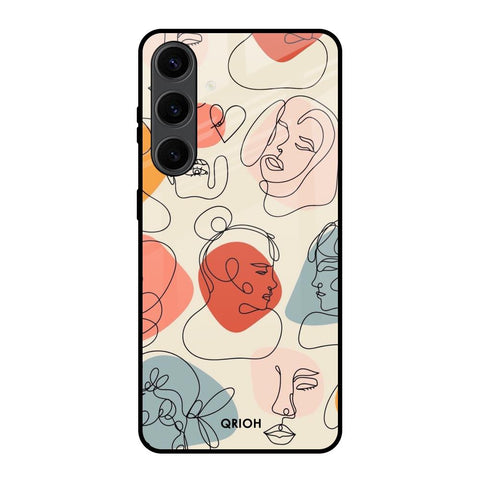 Abstract Faces Glossy Case for Samsung Galaxy S24 Plus 5G