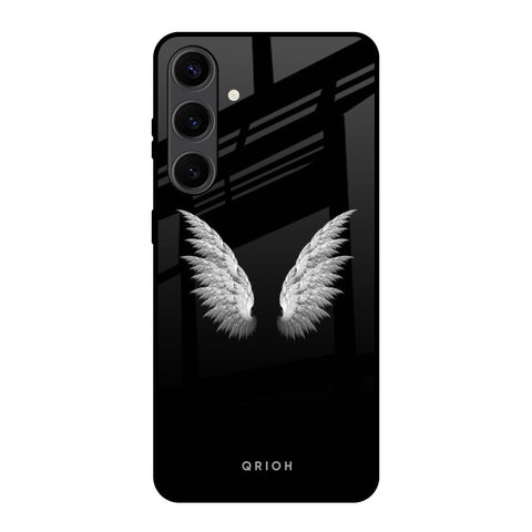 White Angel Wings Glossy Case for Samsung Galaxy S24 Plus 5G