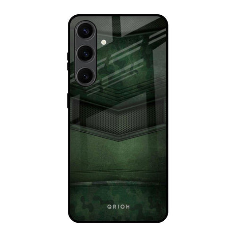 Green Leather Glossy Case for Samsung Galaxy S24 Plus 5G