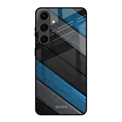 Multicolor Wooden Effect Glossy Case for Samsung Galaxy S24 Plus 5G