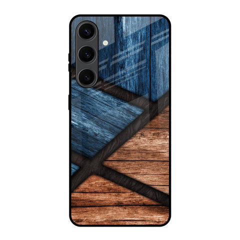 Wooden Tiles Glossy Case for Samsung Galaxy S24 Plus 5G