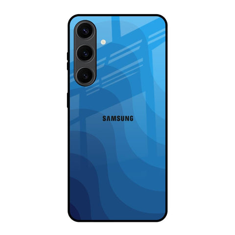 Blue Wave Abstract Glossy Case for Samsung Galaxy S24 Plus 5G