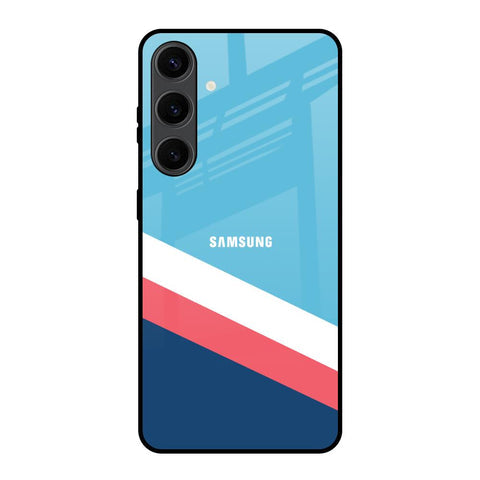 Pink & White Stripes Glossy Case For Samsung Galaxy S24 Plus 5G