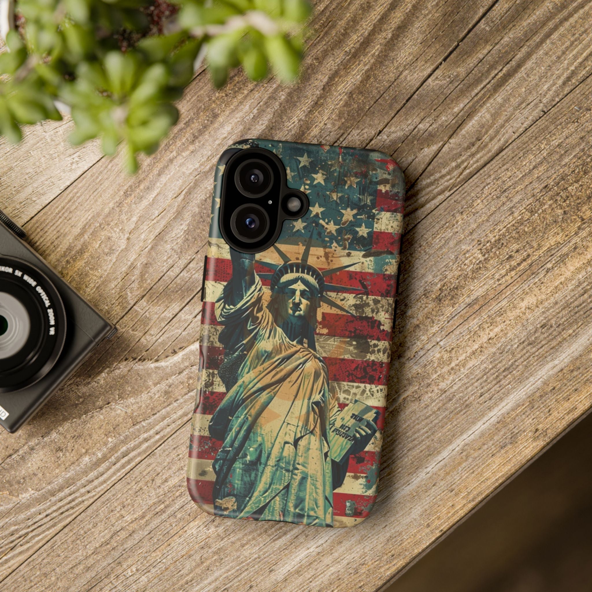 Vintage Liberty Premium Tough Shining Phone Case (Double Layer) Available For All iPhone Models