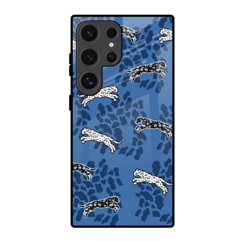 Blue Cheetah Glossy Case for Samsung Galaxy S24 Ultra 5G
