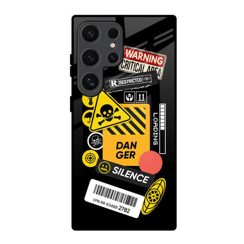 Danger Signs Glossy Case for Samsung Galaxy S24 Ultra 5G