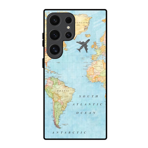 Travel Map Glossy Case for Samsung Galaxy S24 Ultra 5G