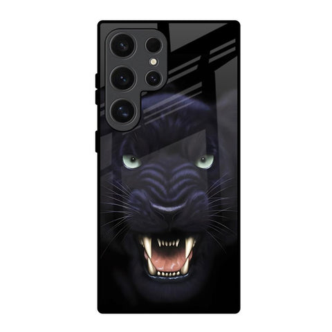 Angry Black Leopard Glossy Case for Samsung Galaxy S24 Ultra 5G
