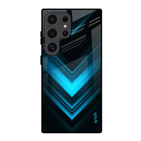 Vertical Blue Arrow Glossy Case For Samsung Galaxy S24 Ultra 5G