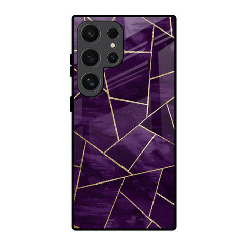 Geometric Purple Glossy Case For Samsung Galaxy S24 Ultra 5G