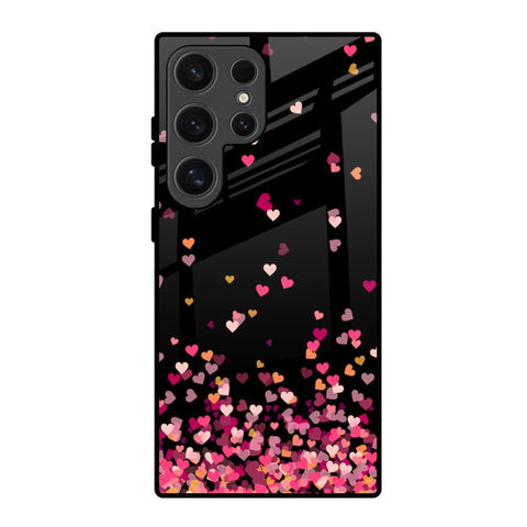 Heart Rain Fall Glossy Case For Samsung Galaxy S24 Ultra 5G
