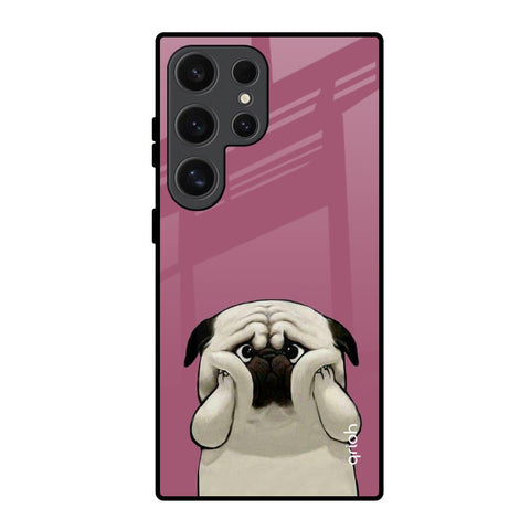 Funny Pug Face Glossy Case For Samsung Galaxy S24 Ultra 5G