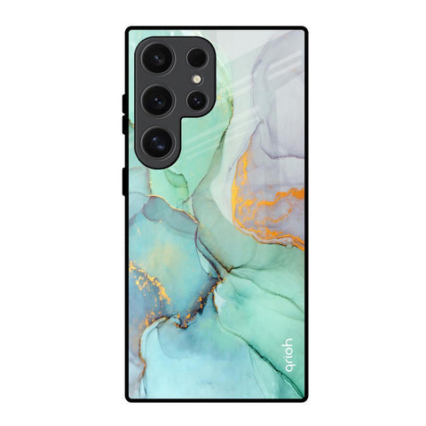 Green Marble Glossy Case for Samsung Galaxy S24 Ultra 5G