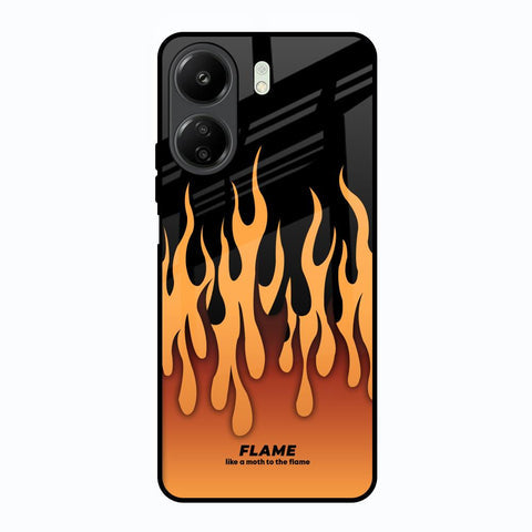 Fire Flame Glossy Case for Redmi 13C