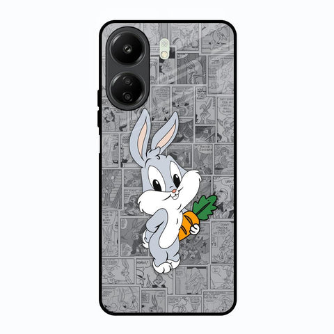 Cute Baby Bunny Glossy Case for Redmi 13C