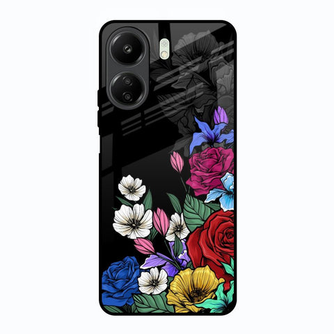 Rose Flower Bunch Art Glossy Case for Redmi 13C