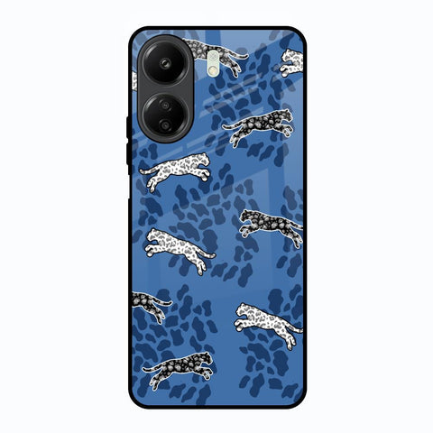 Blue Cheetah Glossy Case for Redmi 13C